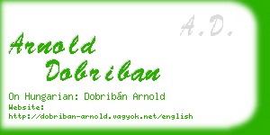 arnold dobriban business card